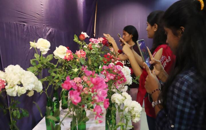 state level rose exhibition starts in Dombivli : मुंबई महानगर प्रदेशातील सर्वात मोठ्या  डोंबिवली रोझ फेस्टिवलचे उदघाटन आज सार्वजनिक बांधकाम मंत्री रविंद्र चव्हाण यांच्या हस्ते डोंबिवलीत झाले.
