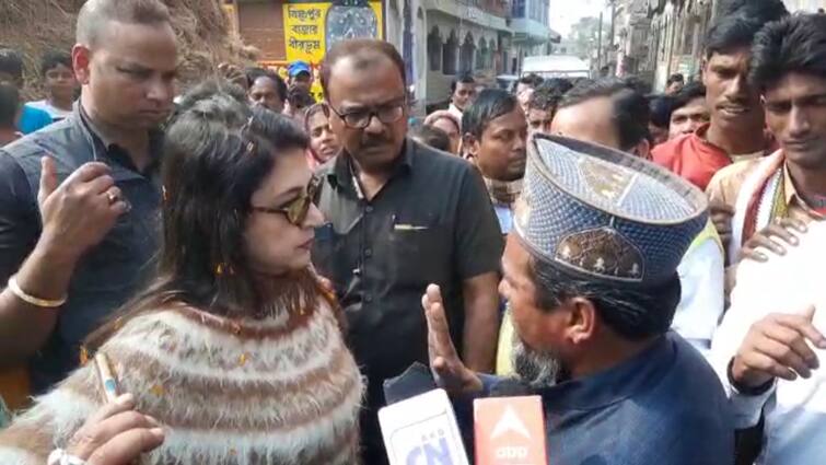 Birbhum Chaos over Shatabdi Roy went to Didir Doot program and faced protests Birbhum দিদির দূত কর্মসৃচিতে গিয়ে বিক্ষোভের মুখে শতাব্দী রায়