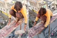 Shocking Video: ਬਿਨਾਂ ਸੇਫਟੀ ਹਾਰਨੈੱਸ ਦੇ ਕਈ ਫੁੱਟ ਦੀ ਉਚਾਈ 'ਤੇ ਕੰਮ ਕਰਨ ਵਾਲਾ ਕਰਮਚਾਰੀ, ਰੌਂਗਟੇ ਖੜ੍ਹੇ ਦੇਵੇਗਾ ਵੀਡੀਓ