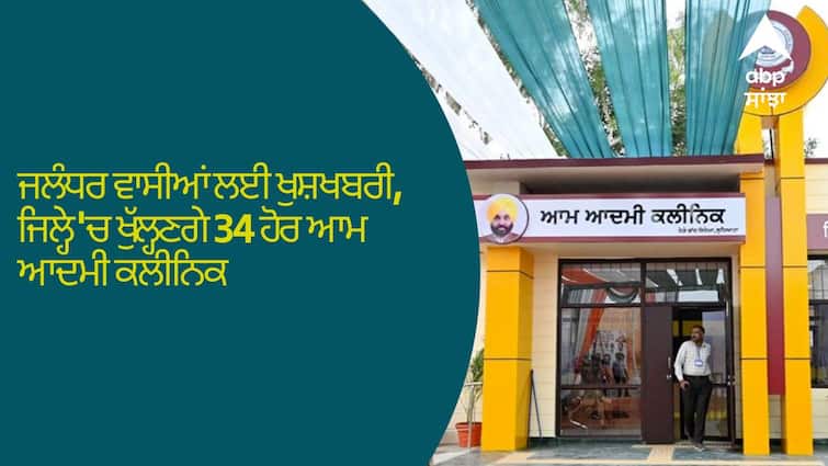 Jalandhar News Good news for Jalandhar residents 34 more Aam Aadmi clinics will open in the district Jalandhar News: ਜਲੰਧਰ ਵਾਸੀਆਂ ਲਈ ਖੁਸ਼ਖਬਰੀ, ਜਿਲ੍ਹੇ 'ਚ ਖੁੱਲ੍ਹਣਗੇ 34 ਹੋਰ ਆਮ ਆਦਮੀ ਕਲੀਨਿਕ