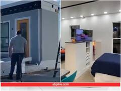 कभी देखा है फोल्डिंग हाउस, देखते ही देखते मिनटों में खड़ा हो गया शानदार घर