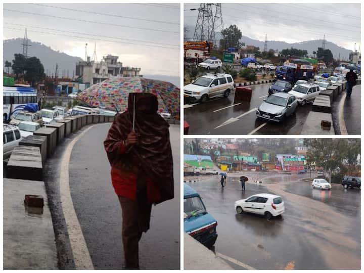 Traffic movement is suspended on Jammu-Srinagar National Highway due to inclement weather.