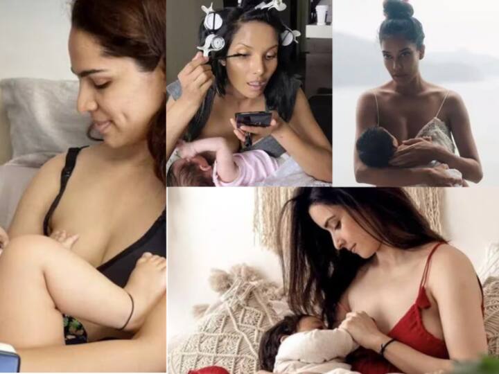 Actress Breastfeeding Photos: हीरोइनें रियल लाइफ नें टैबू ब्रेकर के तौर पर अपनी अलग पहचान बनाने में विश्वास रखती हैं. दूसरे धर्म-जाति में शादी या फिर बेबाकी से हुस्न दिखाना.