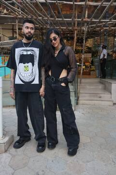 Shruti Haasan Photos: बॉयफ्रेंड के साथ हाथ में हाथ थामे मुंबई में स्पॉट हुईं श्रुति हासन, ऑल ब्लैक लुक में लूटी महफिल