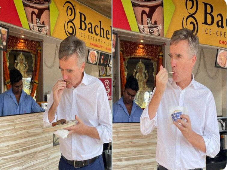 British High Commissioner Enjoys Sandwich And Chilli Ice Cream At Mumbai Stall, Shares Pic British High Commissioner Enjoys Sandwich And Chilli Ice Cream At Mumbai Stall, Shares Pic