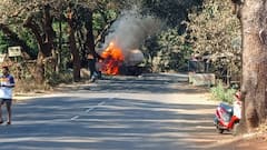 Kolhapur Crime : कोल्हापूर-रत्नागिरी मार्गावर गॅस टँकरने घेतला पेट; अपघातात टँकर चालक गंभीर जखमी