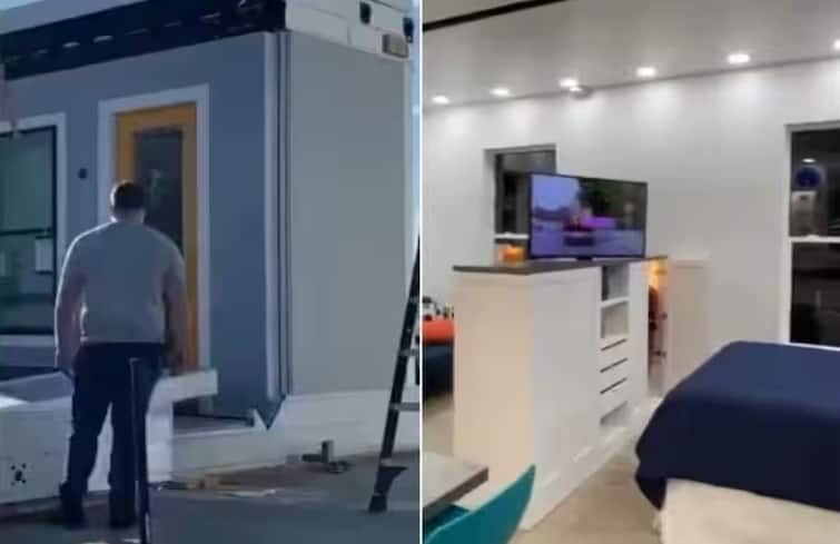 famous industrialist anand Mahindra was shocked to see luxury house being built within minutes Viral Video: ਕੀ ਤੁਸੀਂ ਕਦੇ ਦੇਖਿਆ ਹੈ ਫੋਲਡਿੰਗ ਘਰ, ਦੇਖਦੇ ਹੀ ਦੇਖਦੇ ਮਿੰਟਾਂ ਵਿੱਚ ਬਣ ਗਿਆ ਇੱਕ ਸ਼ਾਨਦਾਰ ਘਰ