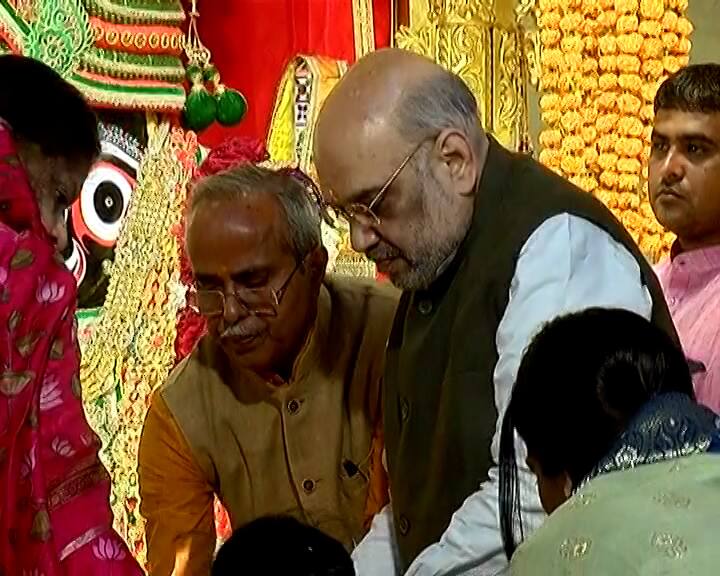 Union Home Minister Amit Shah reached the temple of Lord Jagannath Ahmedabad: કેન્દ્રીય ગૃહમંત્રી અમિત શાહ પહોંચ્યા ભગવાન જગન્નાથના શરણે