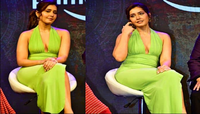 Raashi Khanna Pics: ਸਾਊਥ ਅਦਾਕਾਰਾ ਰਾਸ਼ੀ ਖੰਨਾ ਸਾਊਥ ਇੰਡਸਟਰੀ ਦੇ ਨਾਲ-ਨਾਲ ਬਾਲੀਵੁੱਡ 'ਚ ਵੀ ਆਪਣੀ ਅਦਾਕਾਰੀ ਦੀ ਸ਼ੁਰੂਆਤ ਕਰਨ ਜਾ ਰਹੀ ਹੈ। ਇਸ ਦੇ ਨਾਲ ਹੀ ਉਹ 'ਫਰਗੀ' ਦੇ ਪ੍ਰਮੋਸ਼ਨ 'ਚ ਨਜ਼ਰ ਆਈ ਸੀ।