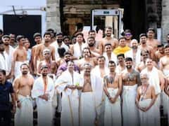 Indian Players Visit Padmanabhaswamy Temple At Trivandrum Ahead Of Ind-SL 3rd ODI