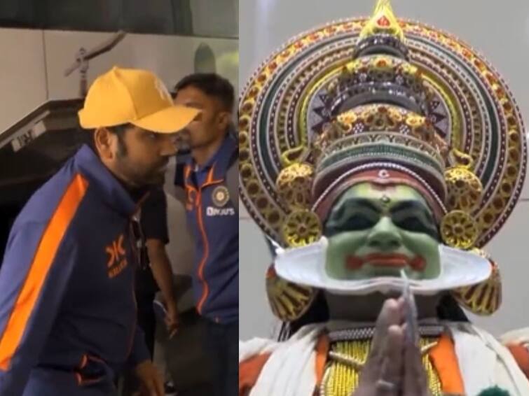 IND vs SL, 3rd ODI: Rohit Sharma and team Receive Traditional Welcome in Thiruvananthapuram IND vs SL, 3rd ODI: வரவேற்க கதகளி.. திருவனந்தபுரத்தில் களமிறங்கிய இந்திய அணி.. டிராவிட் வரலையாம் ஏன் தெரியுமா?