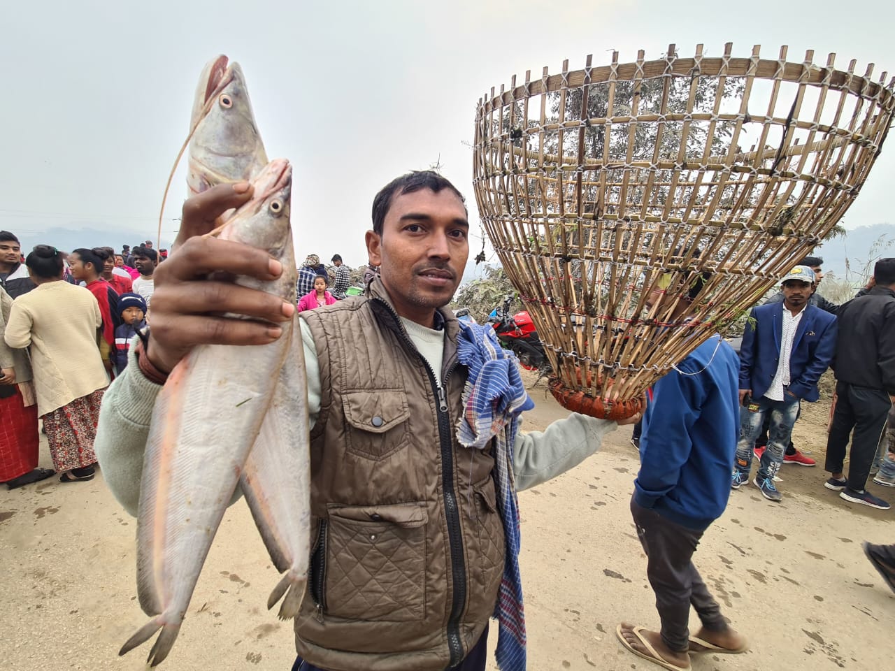 Assam: Community Fishing Marks Bhogali Bihu Celebrations In Villages