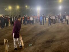 Nitin Gadkari: नितीन गडकरींची क्रिकेटच्या मैदानात जोरदार फटकेबाजी