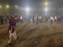 Nitin Gadkari: नितीन गडकरींची क्रिकेटच्या मैदानात जोरदार फटकेबाजी