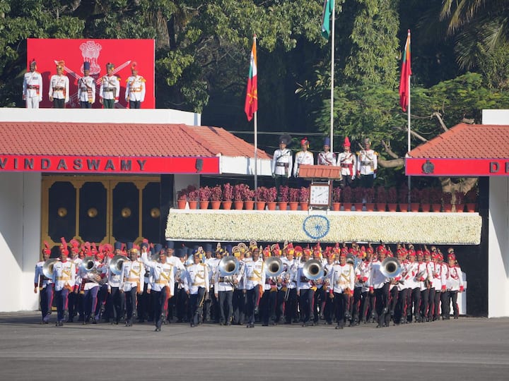 Army Band performs during the 75th Army Day celebrations.