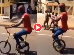 Viral Video: ਅਜਿਹਾ ਸਾਈਕਲ ਸਵਾਰ ਕਦੇ ਨਹੀਂ ਦੇਖਿਆ ਹੋਵੇਗਾ, ਹੈਂਡਲ ਚੁੱਕ ਕੇ ਸਿਰ 'ਤੇ ਰੱਖ ਲਿਆ, ਵੀਡੀਓ ਦੇਖ ਕੇ ਰਹਿ ਜਾਵੋਗੇ ਹੈਰਾਨ