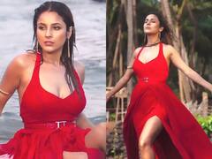 Shehnaaz Gill Pics: सुर्ख लाल ड्रेस में टाइटैनिक पोज देती दिखीं शहनाज गिल, इनकी कातिलाना अदाएं नहीं देखी तो क्या देखा
