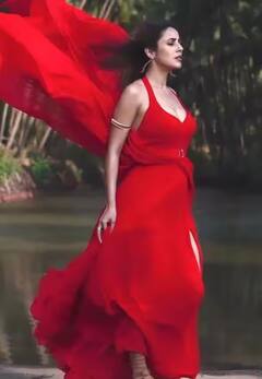 Shehnaaz Gill Pics: લાલ હાઈ થાઈ સ્લિટ ગાઉનમાં અભનેત્રીએ ચાહકોને કર્યા ઘાયલ