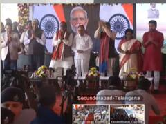 PM Modi Flags Off Secunderabad-Visakhapatnam Vande Bharat Train — IN PICS