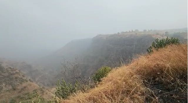 सातपुड्याच्या डोंगर रांगामध्ये कडाक्याची थंडी पडत असून तापमान कमी झालं आहे.