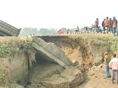 श्रावस्ती में खुली भ्रष्टाचार की पोल, राप्ती नदी के तट पर बना पुल गिरा, छह महीने पहले हुई थी मरम्मत