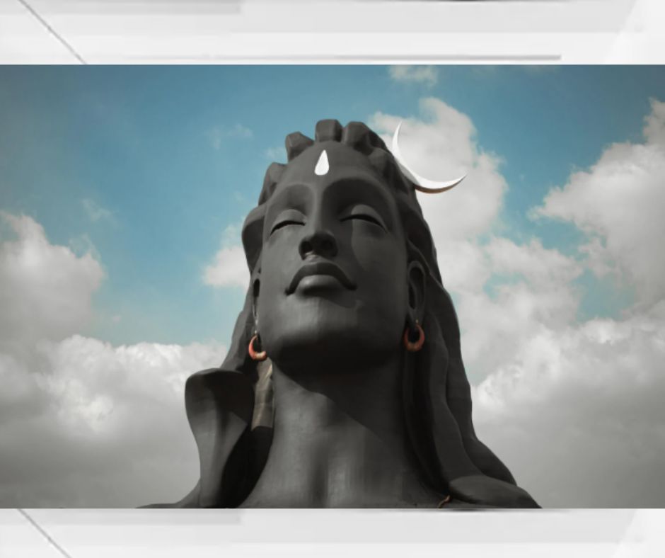 Download Adiyogi Shiva Statue And Its Reflection Wallpaper | Wallpapers.com