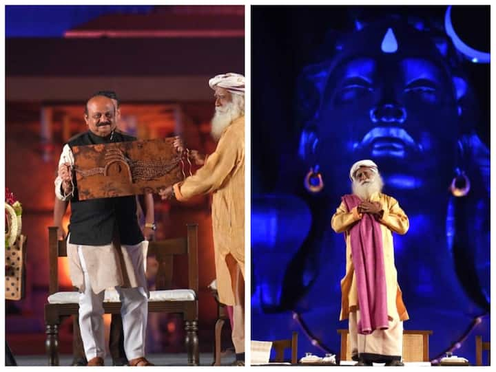 Karnataka Chief Minister Basavaraj Bommai on Sunday unveiled the 112-foot bust of Adiyogi, the Source of Yoga, at Sadhguru Sannidhi in Chikkaballapura near Bengaluru.