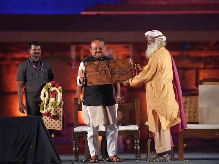 Expressing his happiness about Adiyogi coming to Karnataka, Basavaraj Bommai said, 