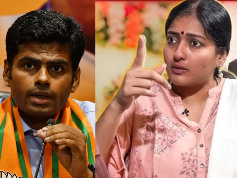 Gayathri Raghuram tweets challenges BJP leader Annamalai to contest against in Erode by election 