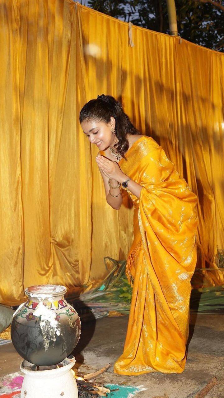 பொங்கல் வைத்து வழிபட்ட கீர்த்தி