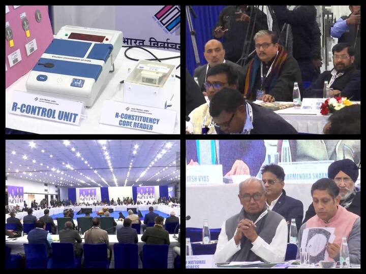 The ECI today demonstrated the functioning of the remote electronic voting machine (RVM) prototype for migrant voters to the representatives of all political parties at an event in Delhi.