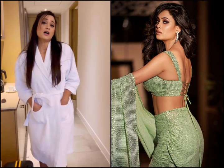 shweta tiwari Dance On Pathaan besharam rang in Bathroom In bathrobe with sizzling looks watch video बाथरोब में Shweta Tiwari ने दिखाया अपना 'बेशर्म रंग'..वीडियो देख दीपिका पादुकोण को भी आ जाए शर्म!