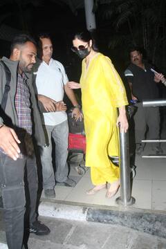 PICS: पीला कुर्ता और जूती पहने एयरपोर्ट पर स्पॉट हुईं कैटरीना कैफ, फ्लॉन्ट किया देसी 'पंजाबन' लुक