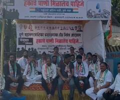 In Pics : हक्काच्या पाण्यासाठी राष्ट्रवादी कॉंग्रेसचं आंदोलन