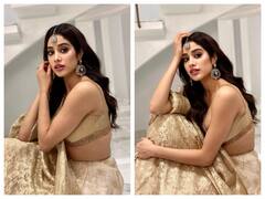 Janhvi Kapoor Decks Up In Golden Lehenga For Pongal - See Pics