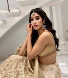Janhvi Kapoor Decks Up In Golden Lehenga For Pongal - See Pics