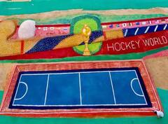 Sand Hockey Stick 5వేల బంతులతో అతిపెద్ద హాకీ స్టిక్- శాండ్ ఆర్టిస్ట్ సుదర్శన్ పట్నాయక్ రూపకల్పన