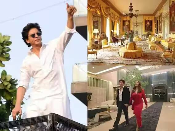 Shah Rukh Khan House: ਬਾਲੀਵੁੱਡ ਦੇ ਬਾਦਸ਼ਾਹ ਯਾਨੀ ਸ਼ਾਹਰੁਖ ਖਾਨ ਨਾ ਸਿਰਫ ਫਿਲਮੀ ਪਰਦੇ 'ਤੇ ਸਗੋਂ ਅਸਲ ਜ਼ਿੰਦਗੀ 'ਚ ਵੀ ਸ਼ਾਹੀ ਜ਼ਿੰਦਗੀ ਜੀਉਂਦੇ ਹਨ। ਅੱਜ ਅਸੀਂ ਤੁਹਾਨੂੰ ਉਨ੍ਹਾਂ ਦੇ ਆਲੀਸ਼ਾਨ ਘਰ ਦੀਆਂ ਅੰਦਰੂਨੀ ਤਸਵੀਰਾਂ ਦਿਖਾ ਰਹੇ ਹਾਂ।