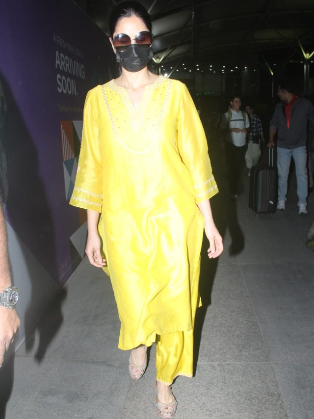 Katrina Kaif Channels Her Desi Vibe In A Yellow Suit