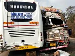 छत्तीसगढ़ में लग्जरी बस और ट्रक के बीच भीषण टक्कर, पांच लोग गंभीर