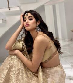 Janhvi Kapoor Decks Up In Golden Lehenga For Pongal - See Pics