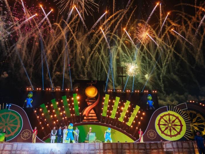 Pattnaik's sand art animation was also displayed at the opening ceremony of hockey World Cup 2023 in Barabati Stadium, Cuttak, Odisha (Image Credit: Odisha Sports)