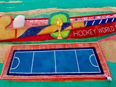 IN PICS: World’s Largest Sand Hockey Stick On The Banks Of Mahanadi River