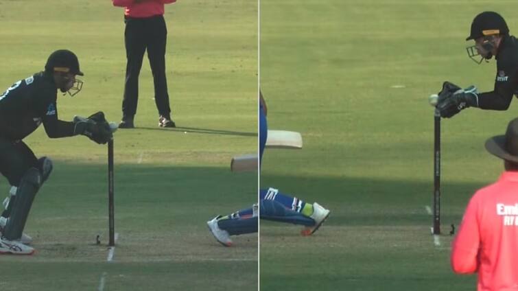 IND vs NZ, 1st ODI: Hardik Pandya bowled despite the ball clearly going into Tom Latham's gloves social media reactions Hardik Pandya Bowled: થર્ડ એમ્પાયરે હાર્દિક પંડ્યાને ખોટો આઉટ આઉટ આપતા ફેન્સ નિરાશા, આવ્યા આવા રિએક્શન્સ