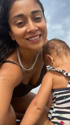 Shriya Saran: ‘ஆனந்த யாழை மீட்டுகிறாய் அடி நெஞ்சில் வண்ணம் தீட்டுகிறாய்..’ செல்லமாக மகளைக் கொஞ்சும் ஸ்ரேயா!