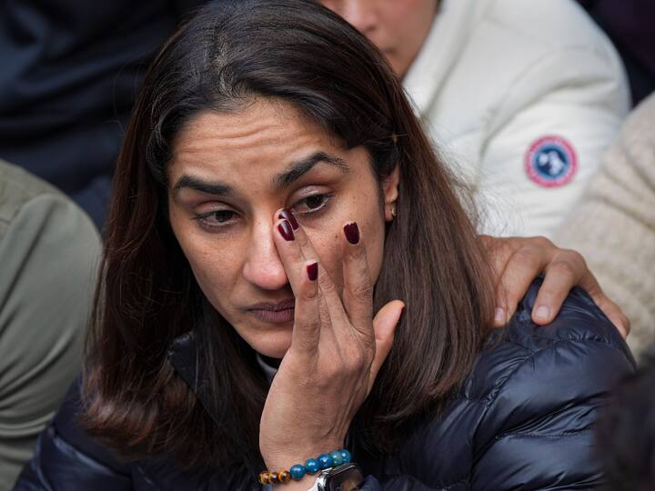 In a startling revelation, a crying Vinesh Phogat on Wednesday alleged that Wresting Federation of India (WFI) President Brij Bhushan Sharan Singh has been sexually exploiting women wrestlers for many years. (Source: PTI)