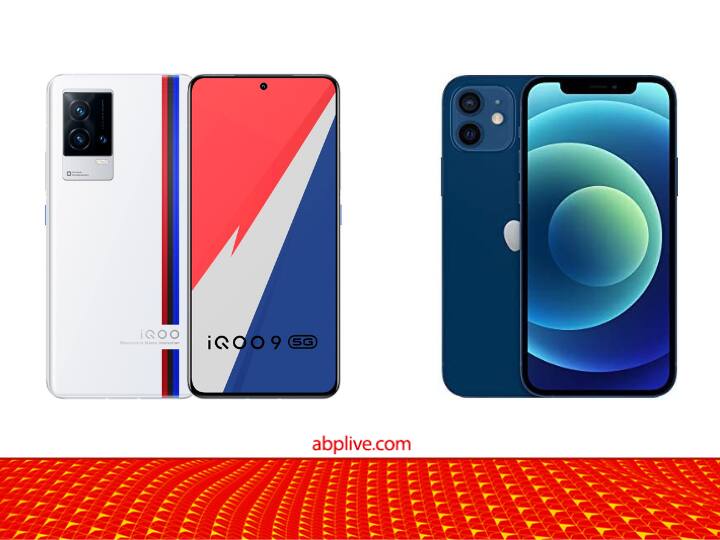 Comparison Between iPhone 12 iQOO 9T 5G Specs Features Price एक जैसी कीमत में आने वाले iPhone 12 और iQOO 9T 5G में किसने मारी बाजी? किसके फीचर्स जीते