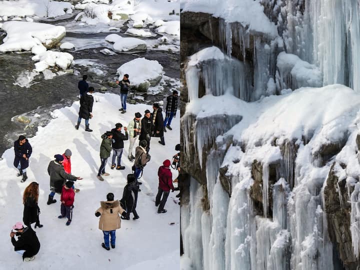 A gushing waterfall nestled among the gorgeous mountains that freezes entirely throughout the winter due to the intense cold is a must-see attraction in the valley.