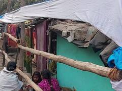 मुख्यमंत्री की यात्रा के लिए आरा में महादलित बस्ती में टंगे पर्दे, झोपड़ियों में कैद लोग, कैसे होगा 'समाधान'