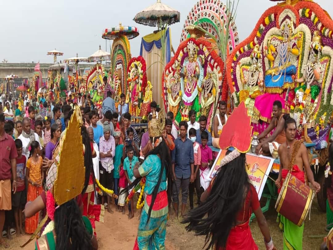 River festival held in Cuddalore district TNN கடலூர் மாவட்டத்தில் கோலாகலமாக நடந்த ஆற்றுத்திருவிழா...குவிந்த மக்கள்..!